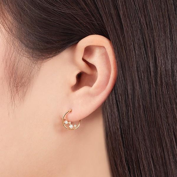 K18イエローゴールドダイヤモンドピアス 