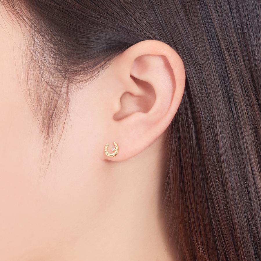 ジュエリーツツミ K18イエローゴールドダイヤモンドピアス