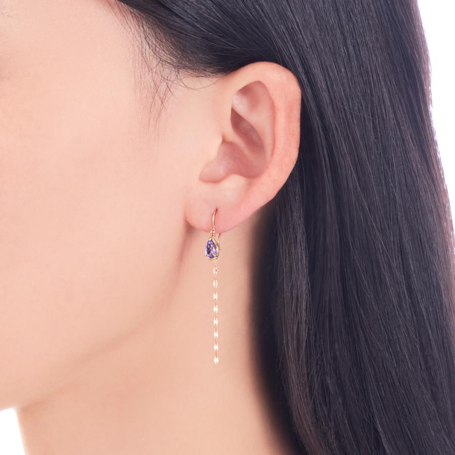 ジュエリーツツミ K10イエローゴールドタンザナイトピアス