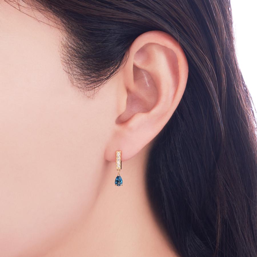 ジュエリーツツミ K18イエローゴールドロンドンブルートパーズ