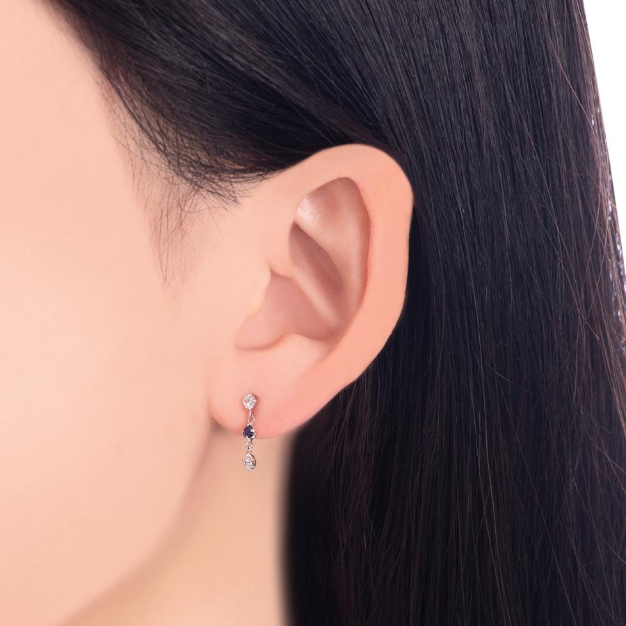 ツツミ K10ホワイトゴールドサファイアピアス K10ホワイトゴールドサファイアピアス(RPE452-002)|TSUTSUMI
