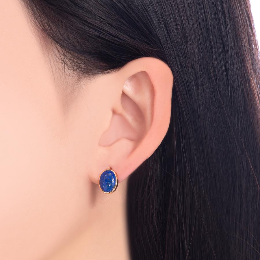 ジュエリーツツミ K10イエローゴールドラピスラズリピアス