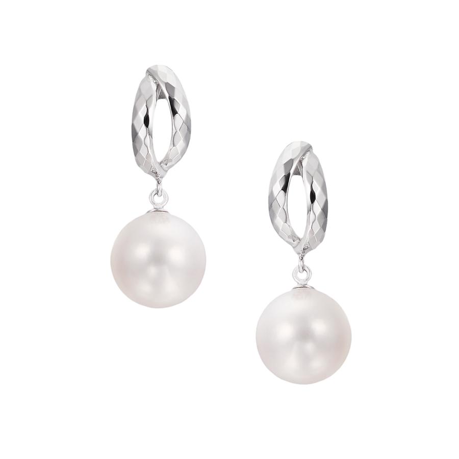 プラチナアコヤ真珠ピアス（7.5mm） :RPE541-001:ジュエリーツツミ