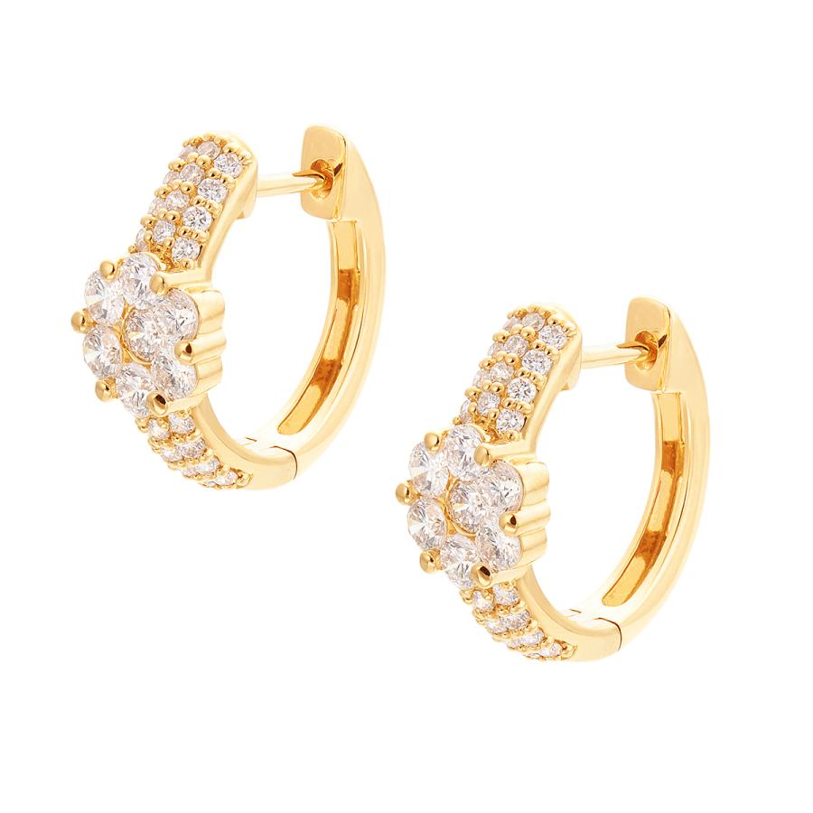 中古品 K18イエローゴールドダイヤモンドピアス 【AAA1743633179】(63360円)