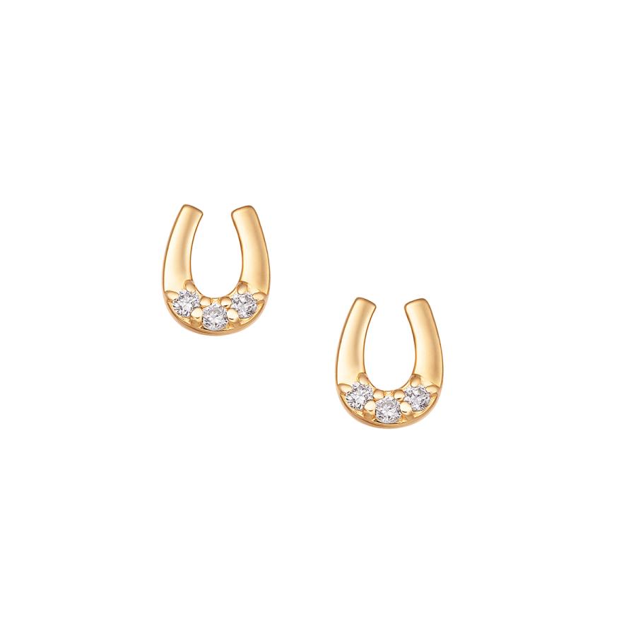 ジュエリーツツミ K18イエローゴールドダイヤモンドピアス