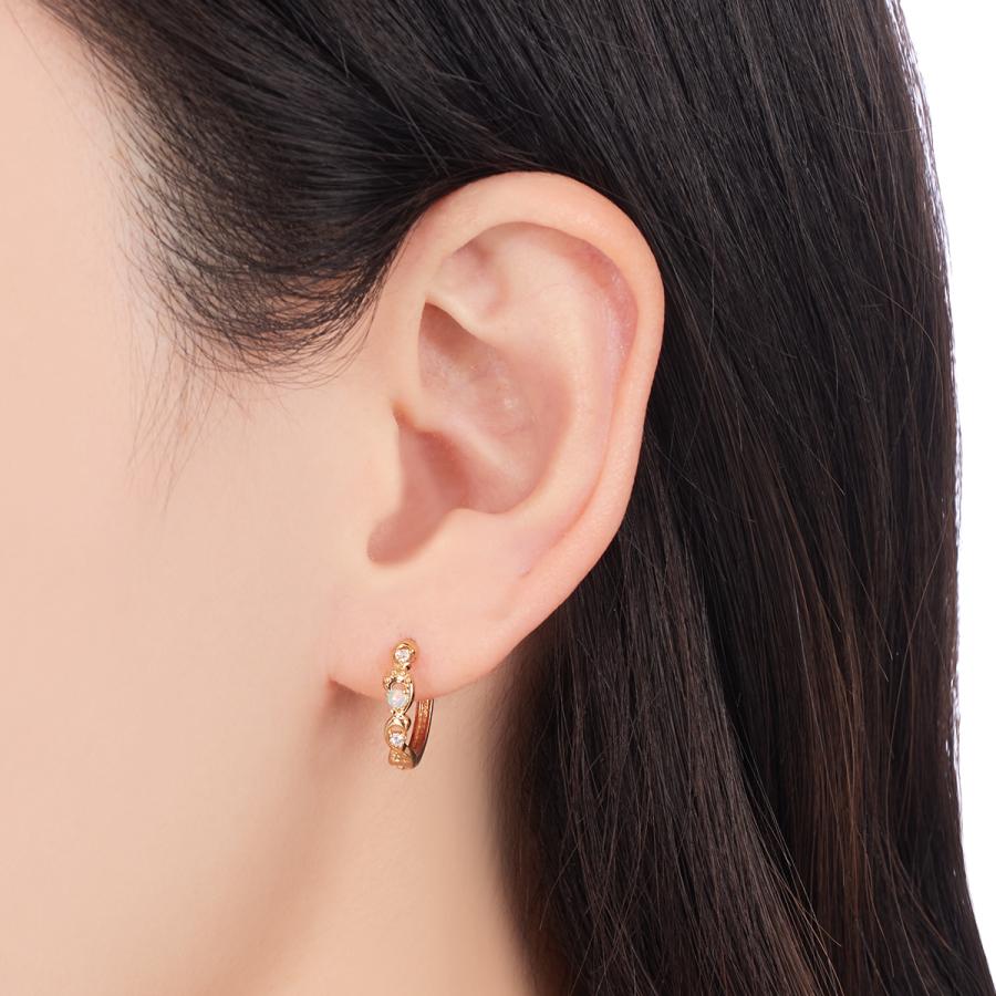 ジュエリーツツミ K10イエローゴールドオパールピアス : ジュエリー