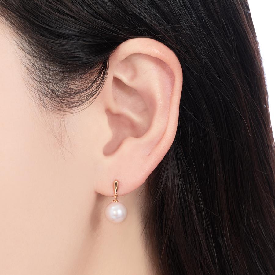 ジュエリーツツミ K18イエローゴールドアコヤ真珠ピアス（8mm