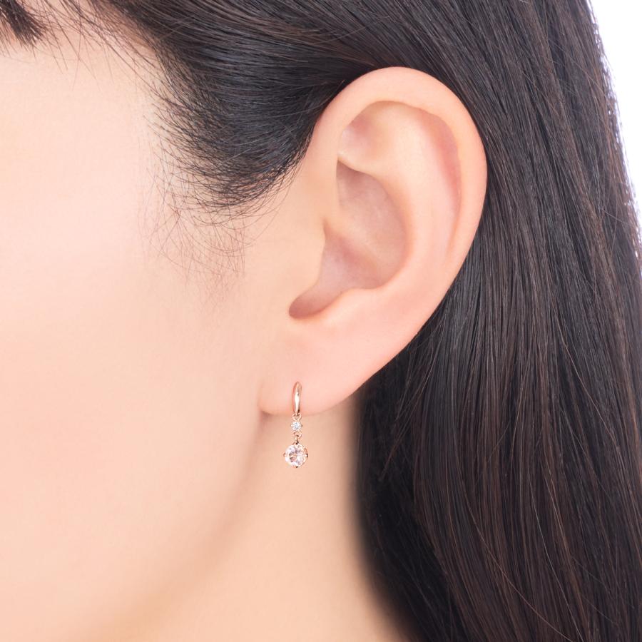 ジュエリーツツミ K18ピンクゴールドモルガナイトピアス : ジュエリー