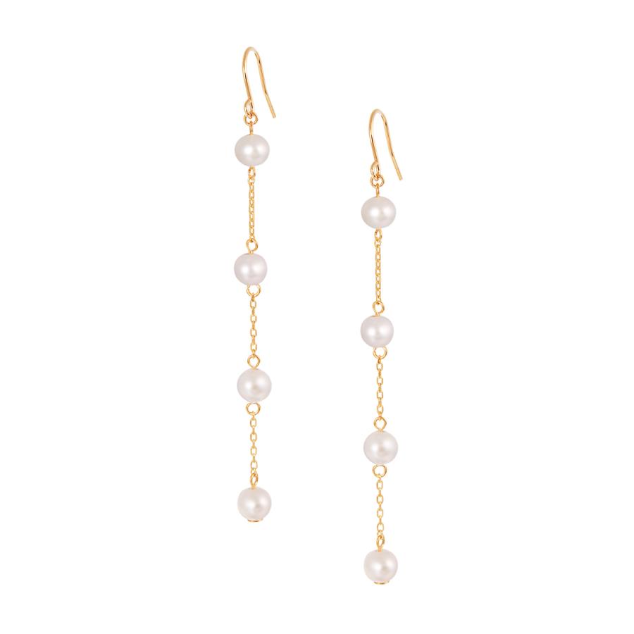 ツツミ　パールピアス K10イエローゴールド淡水パールピアス（6mm）(RPE180-003