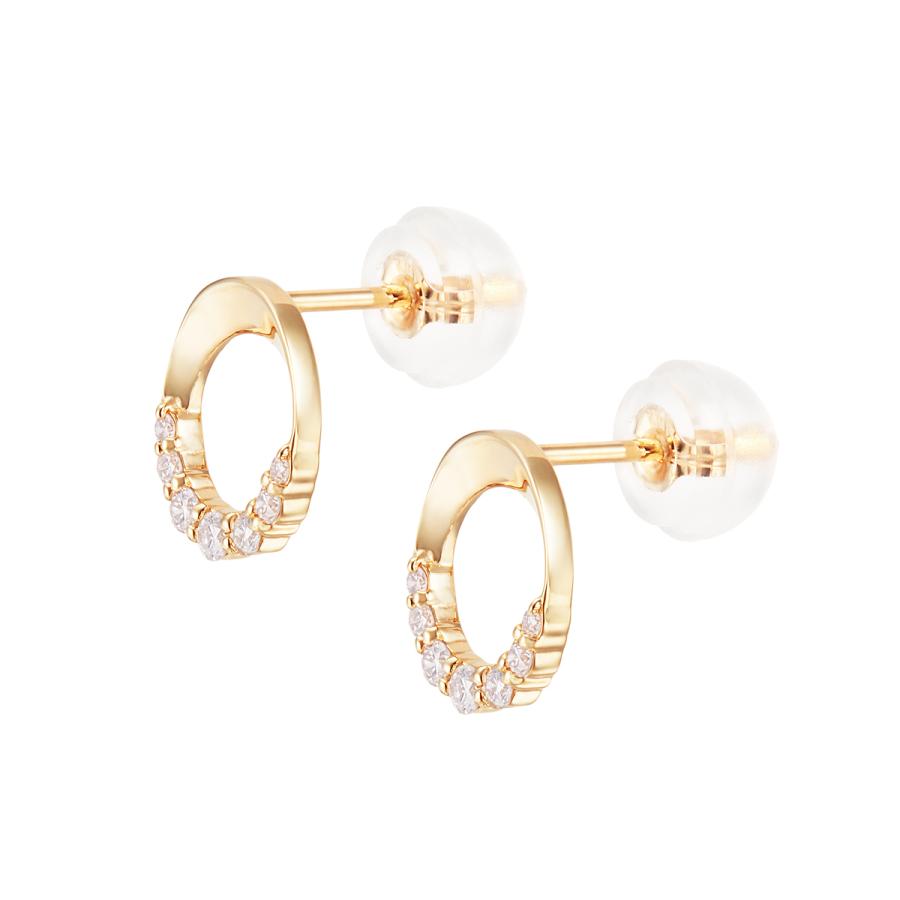 ジュエリーツツミ　 K10イエローゴールドダイヤモンドピアス 2個セット ジュエリーツツミ K10イエローゴールドダイヤモンドピアス