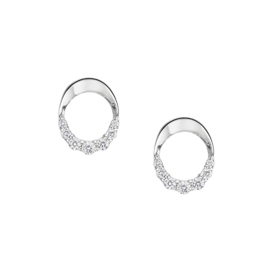 ジュエリーツツミ K10ホワイトゴールドダイヤモンドピアス