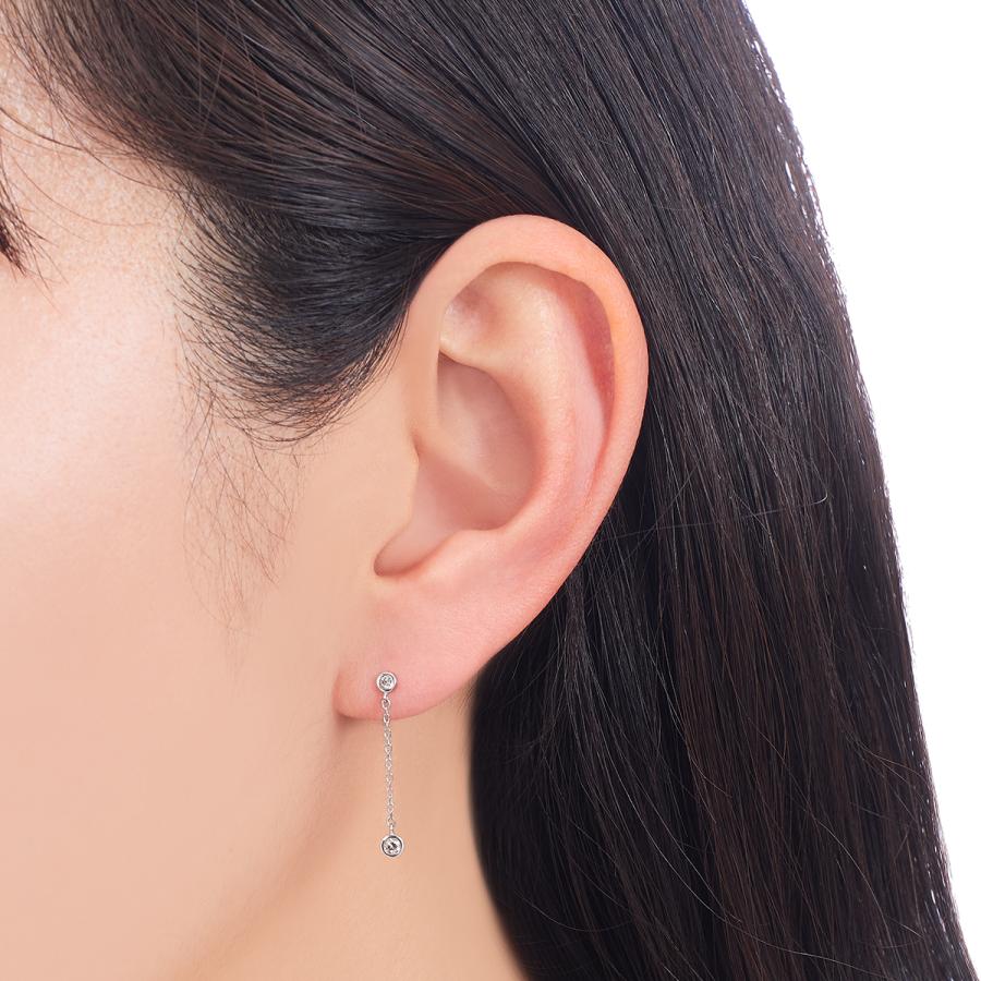 ツツミ　k10ホワイトゴールドダイヤモンド　ピアス ジュエリーツツミ K10ホワイトゴールドダイヤモンドピアス