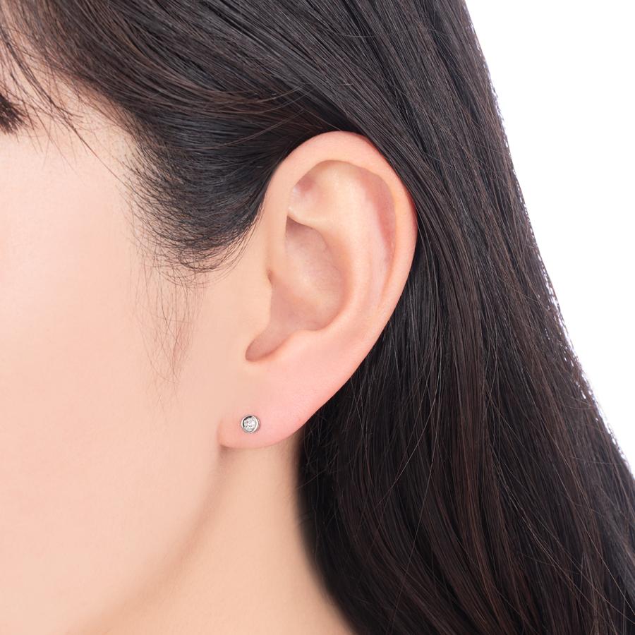 K10ホワイトゴールドダイヤピアス 楽天市場】K10ホワイトゴールドダイヤモンドピアス フープピアス 中