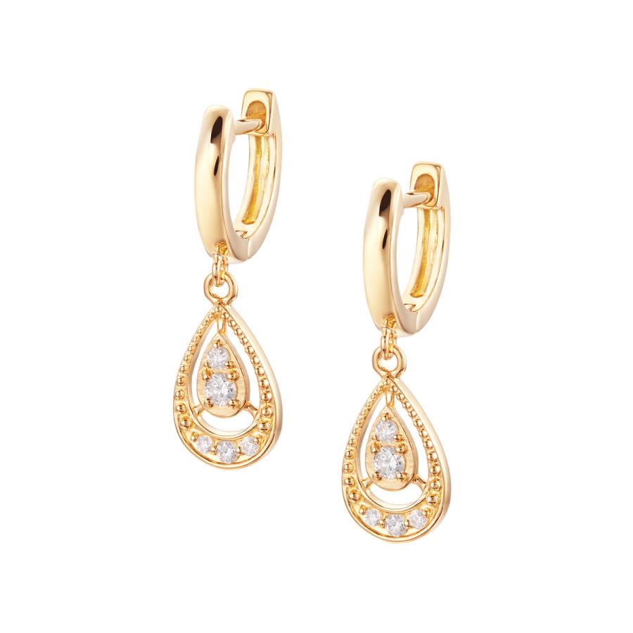 最終値下げ　K18 イエローゴールド ダイヤモンドピアス　ツツミ　片耳 ジュエリーツツミ K18イエローゴールドダイヤモンドピアス