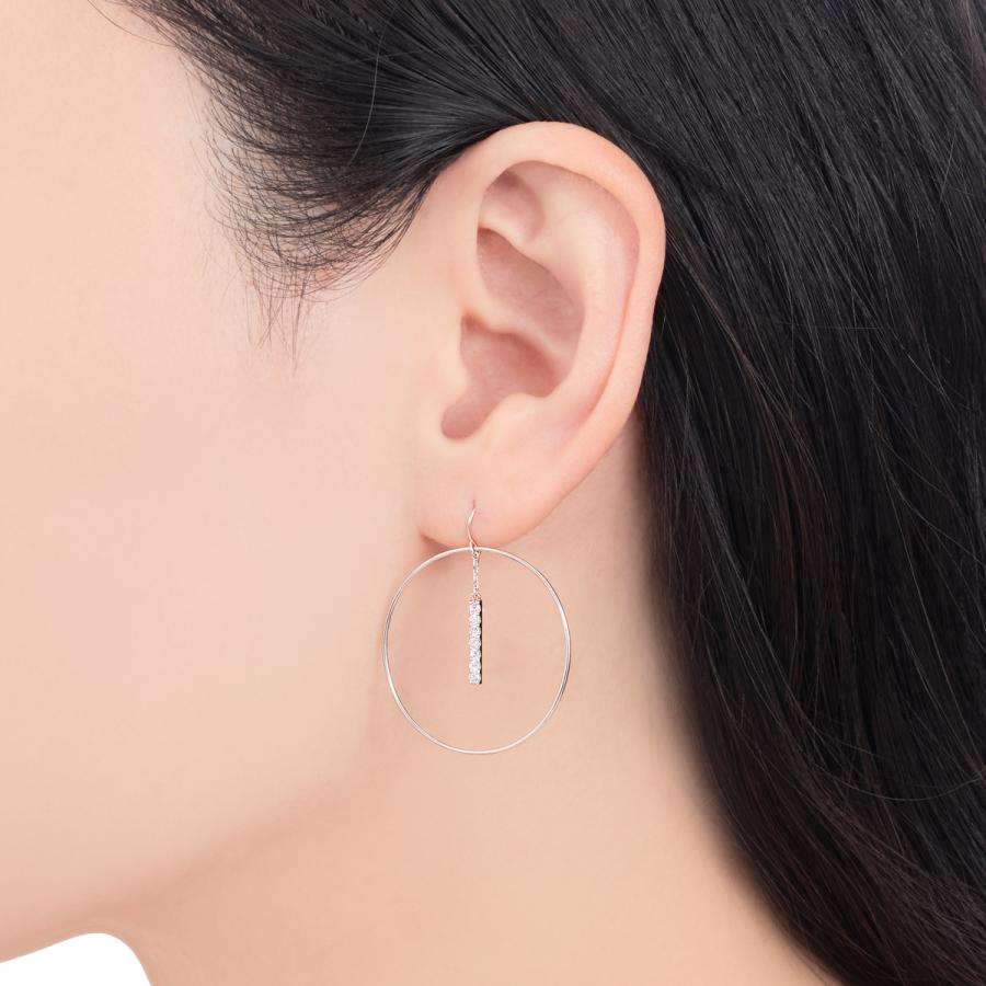 TSUTSUMI K10WG ホワイトゴールド　キュービックピアス箱付き ジュエリーツツミ K10ホワイトゴールドキュービックピアス