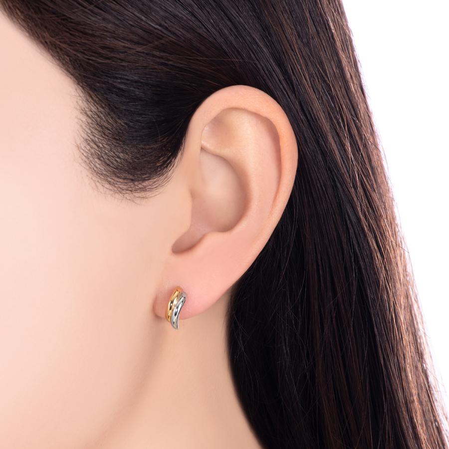 ジュエリーツツミ プラチナ/K18イエローゴールドピアス : ジュエリー