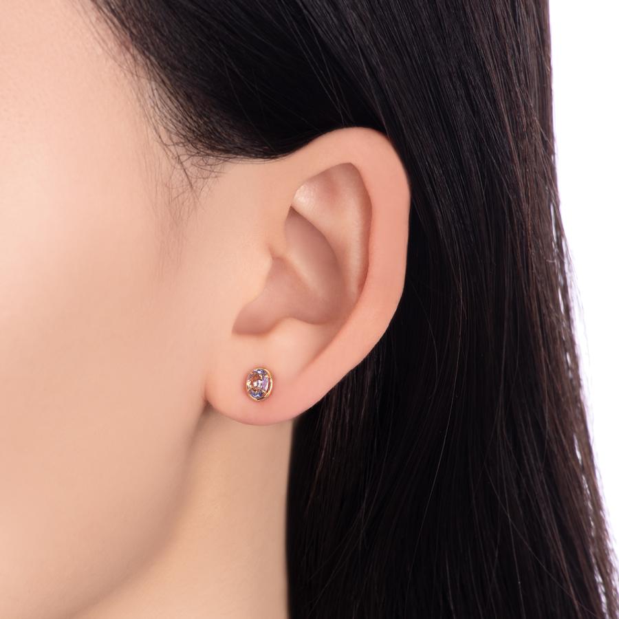 ジュエリーツツミ K18イエローゴールドタンザナイトピアス