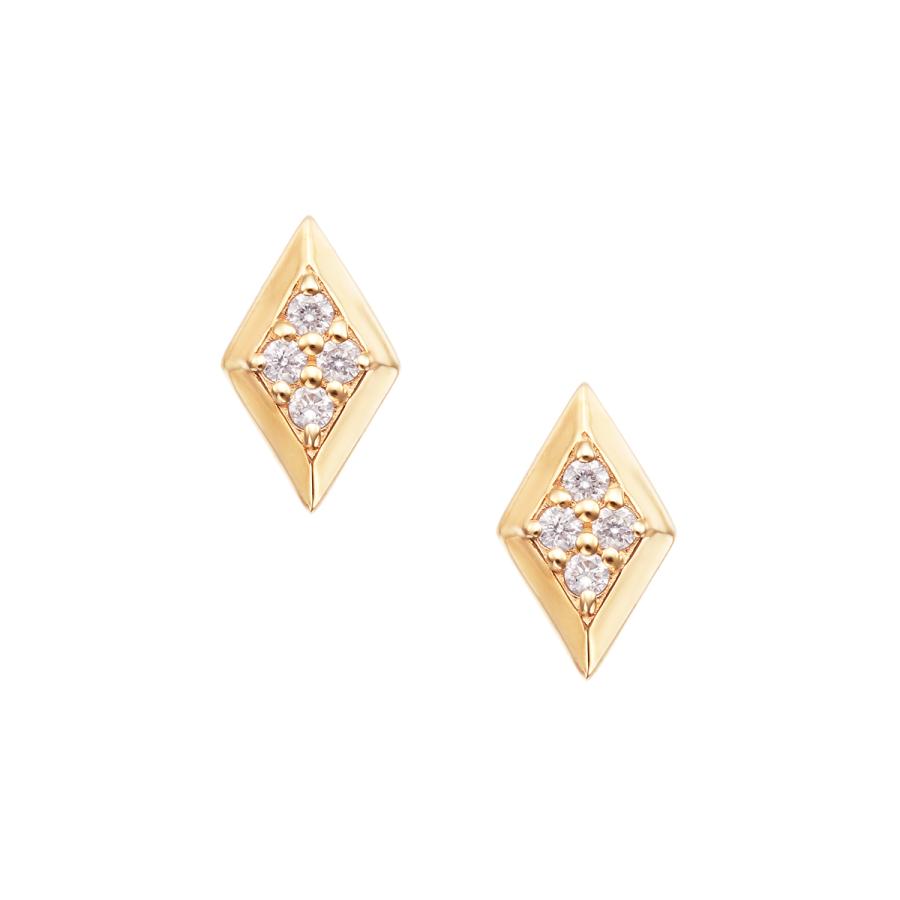 ジュエリーツツミ K10イエローゴールドダイヤモンドピアス