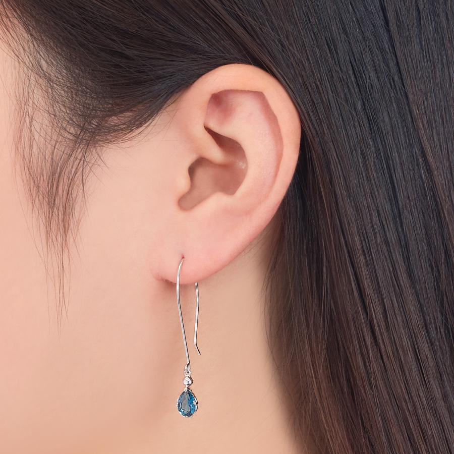 ジュエリーツツミ K10ホワイトゴールドロンドンブルートパーズ