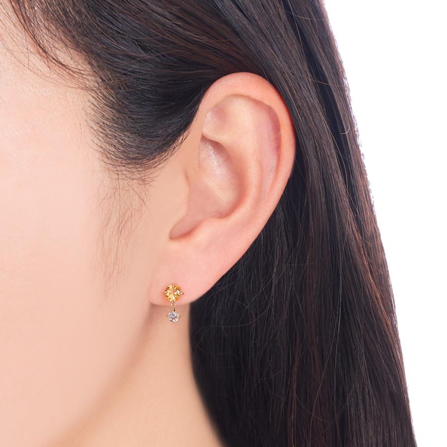 ジュエリーツツミ K10イエローゴールドシトリンピアス : ジュエリー