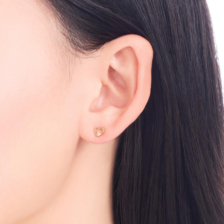 ジュエリーツツミ K18イエローゴールドダイヤモンドピアス