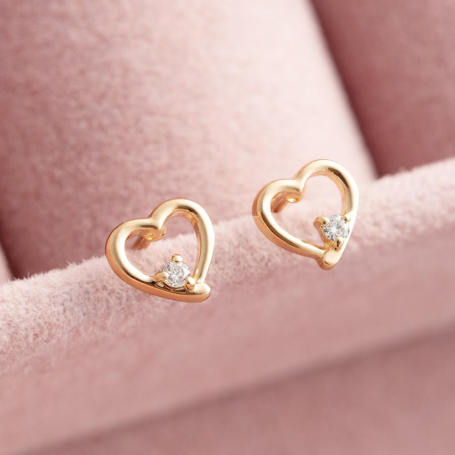 ツツミ　K18ダイヤハート型ピアス ツツミK18ダイヤハート型ピアス