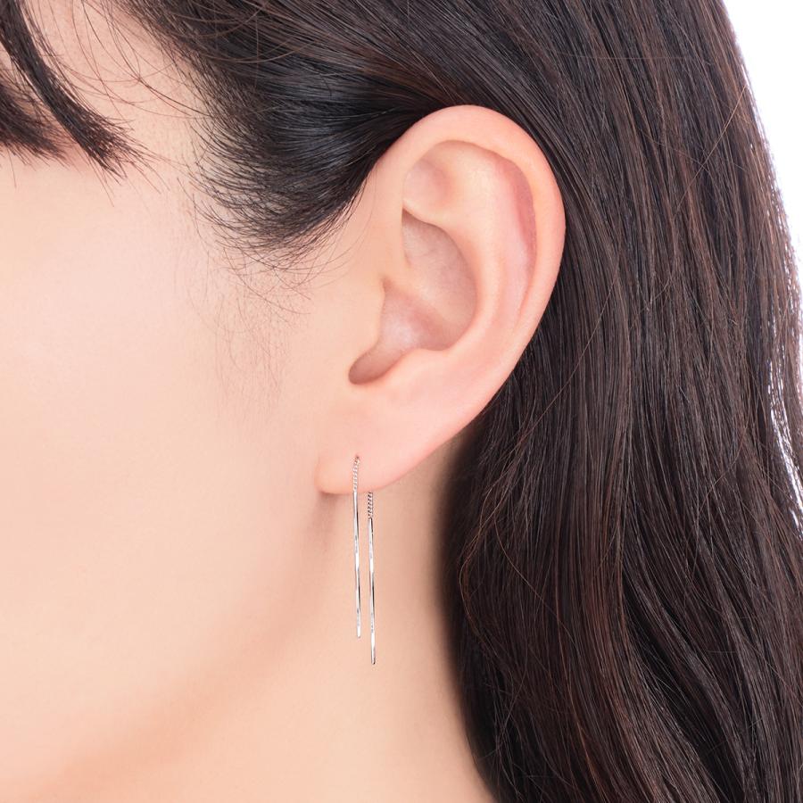 K10ホワイトゴールドピアスの画像