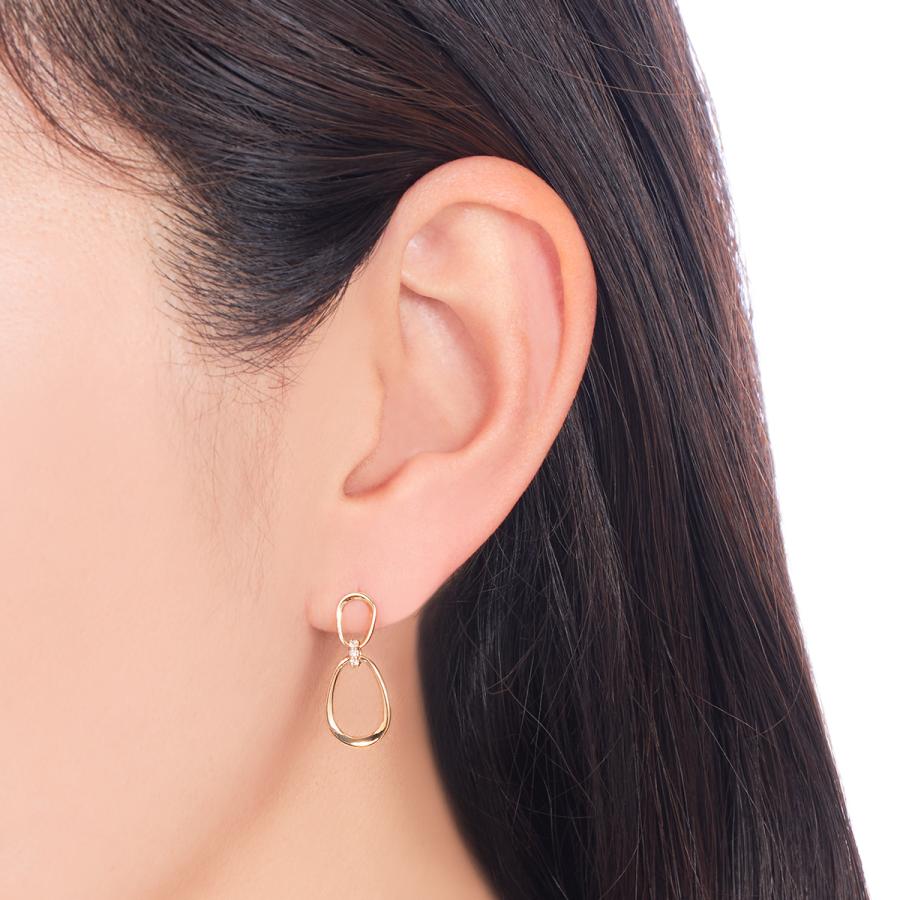 ジュエリーツツミ K10イエローゴールドダイヤモンドピアス