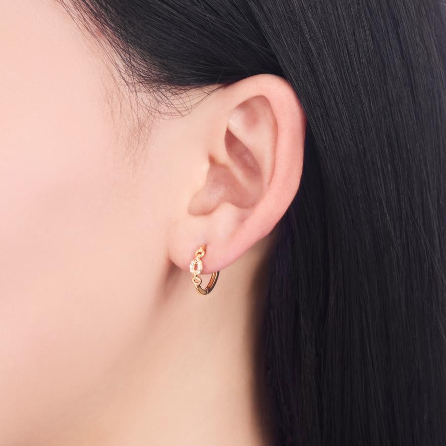 ジュエリーツツミ K18イエローゴールドダイヤモンドピアス