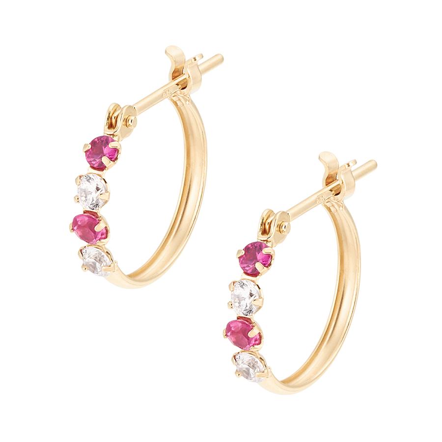 ジュエリーツツミ K10イエローゴールドルビーピアス : ジュエリー