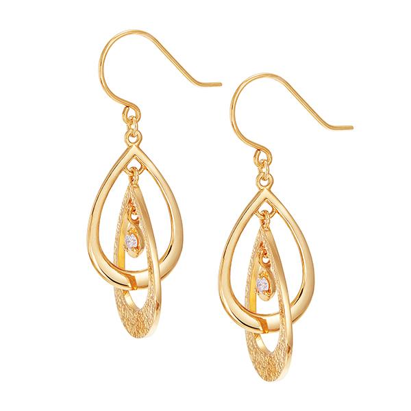 ジュエリーツツミ K18イエローゴールドダイヤモンドピアス