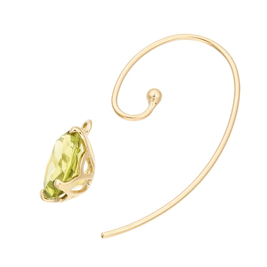 ジュエリーツツミ K10イエローゴールドペリドットピアス : ジュエリー