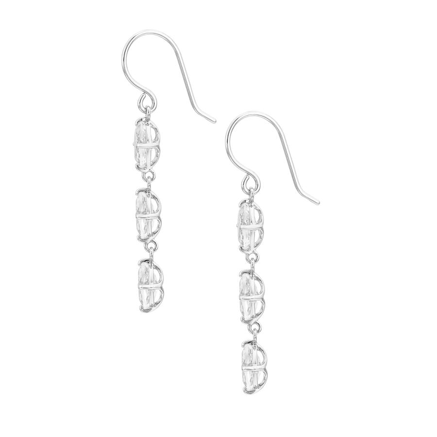 ジュエリーツツミ K10ホワイトゴールドホワイトトパーズピアス