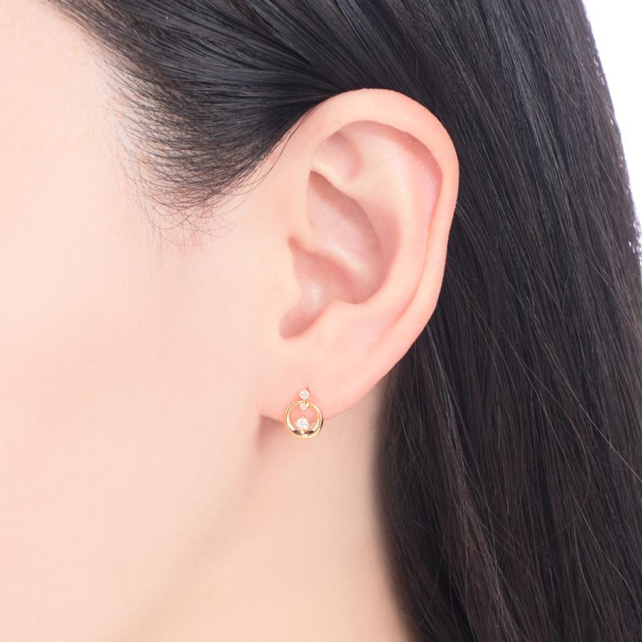 ジュエリーツツミ K18イエローゴールドダイヤモンドピアス