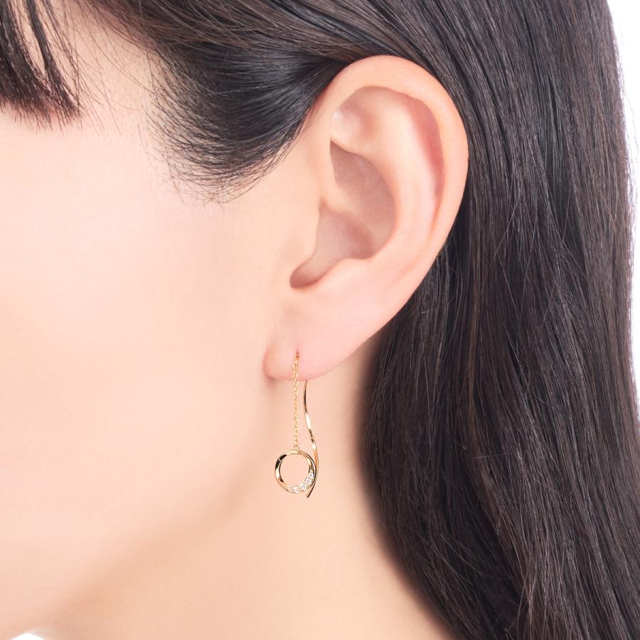 ジュエリーツツミ K10イエローゴールドダイヤモンドピアス 