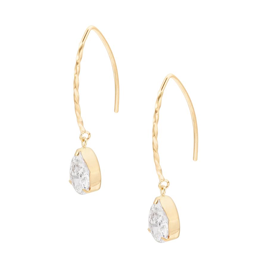 ジュエリーツツミ K10イエローゴールドキュービックピアス