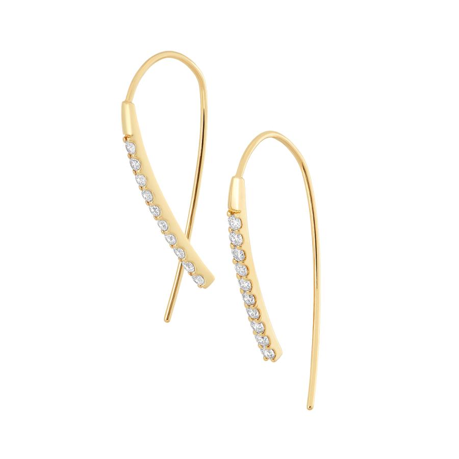 K18イエローゴールドダイヤモンドピアス 