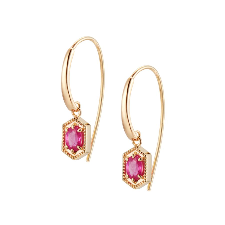 ツツミK10イエローゴールドルビーピアス K10イエローゴールドルビーピアス(RPE453-002)|TSUTSUMI