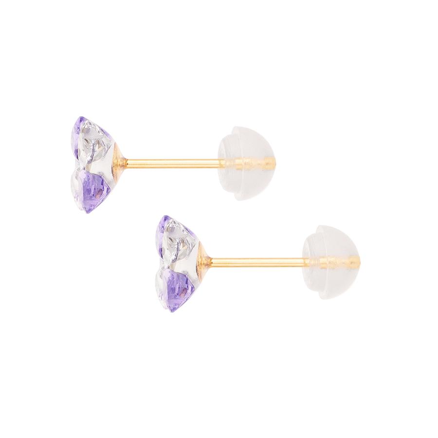 ジュエリーツツミ K18イエローゴールドキュービックピアス