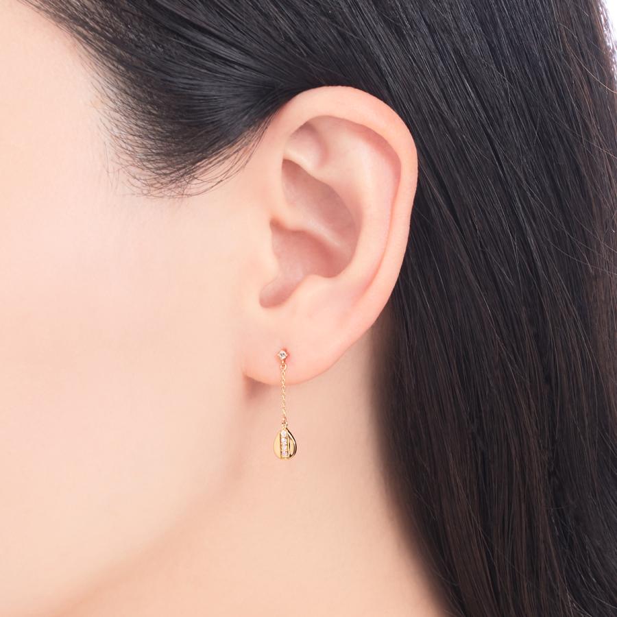 K18イエローゴールドダイヤモンドピアス　ジュエリーツツミ27000円 K18イエローゴールドダイヤモンドピアス(RPE642-001)|TSUTSUMI