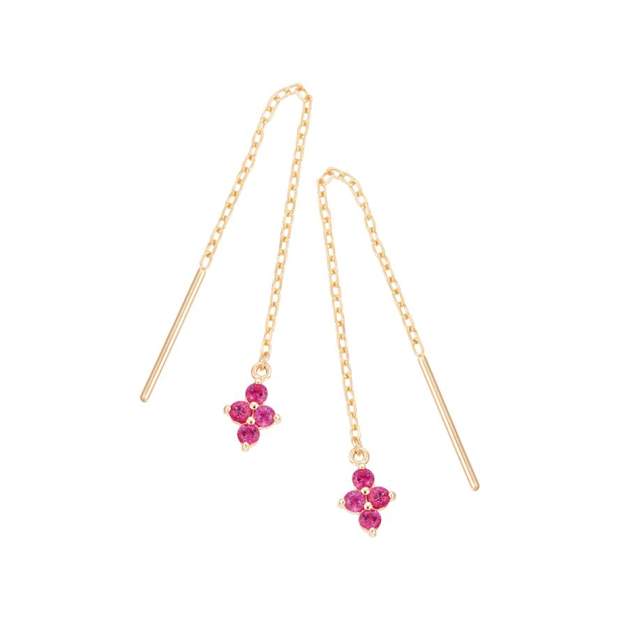 ジュエリーツツミ K10イエローゴールドルビーピアス