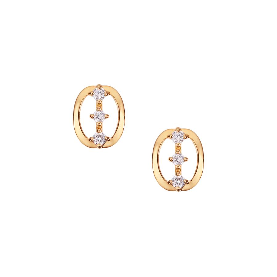 ジュエリーツツミ K18イエローゴールドダイヤモンドピアス