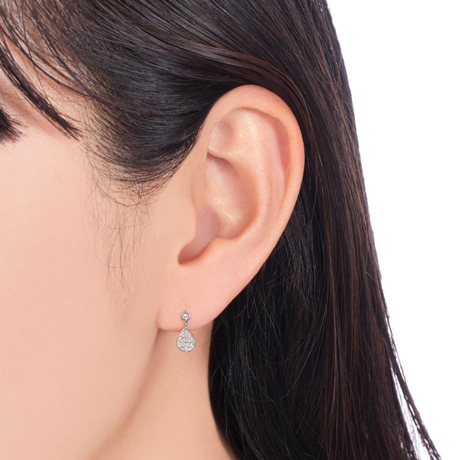 高価ファッション - プラチナダイヤモンドピアス W119469659