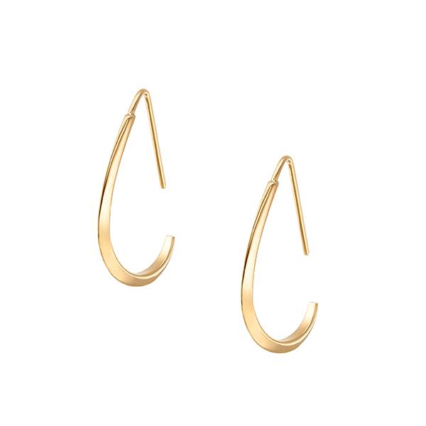ジュエリーツツミ K18イエローゴールドピアス フックピアス ジュエリーツツミ K18イエローゴールドピアス フックピアス