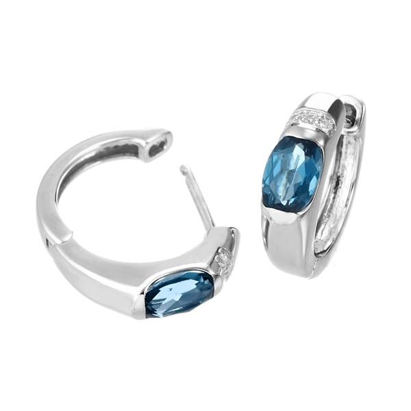 K10ホワイトゴールドロンドンブルートパーズピアス 