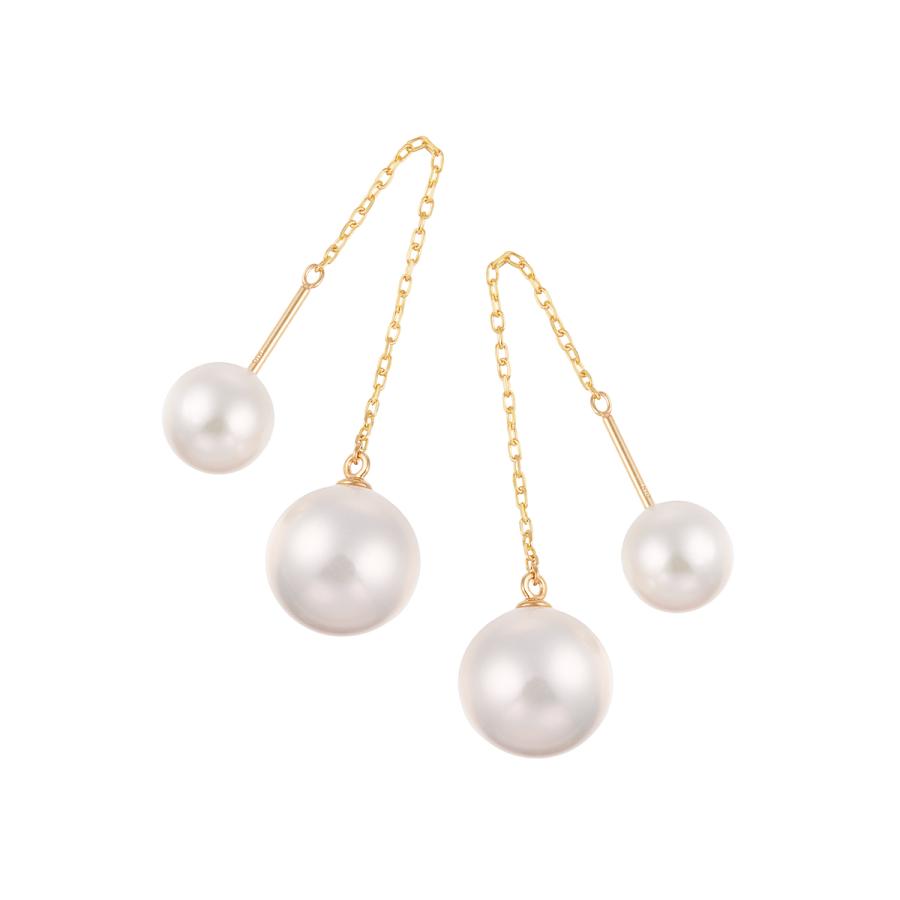 ジュエリーツツミ K10イエローゴールド淡水パールピアス : ジュエリー