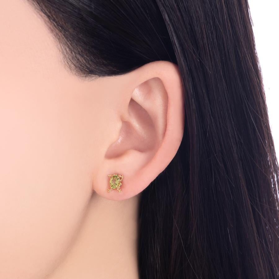 ジュエリーツツミ K10イエローゴールドペリドットピアス : ジュエリー