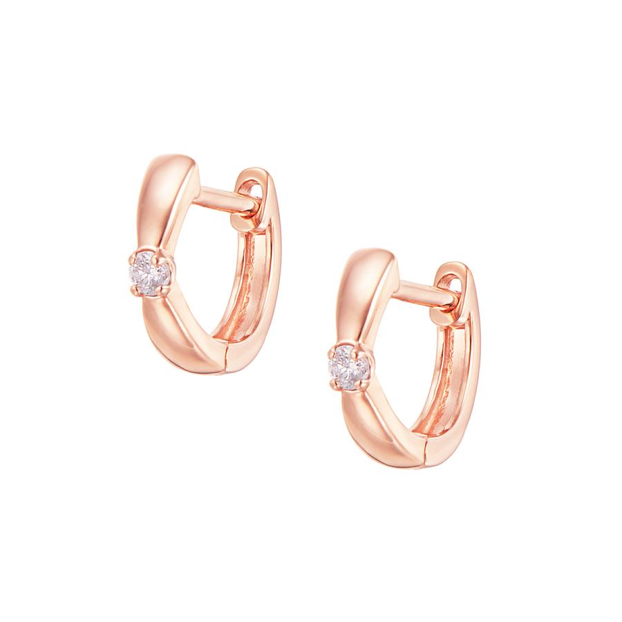 ジュエリーツツミ K10ピンクゴールドダイヤモンドピアス