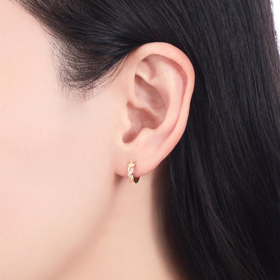 【美品】現行販売品　K10イエローゴールドダイヤモンドピアス　ジュエリーツツミ ジュエリーツツミ K10イエローゴールドダイヤモンドピアス