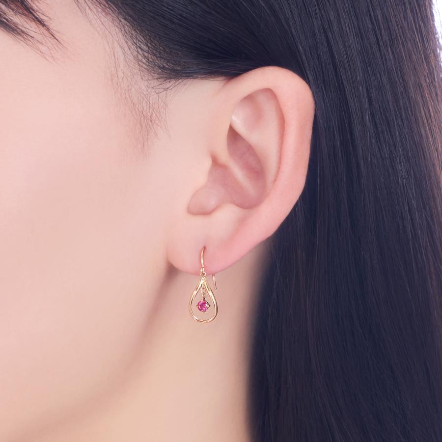 ジュエリーツツミ K10イエローゴールドルビーピアス : ジュエリー